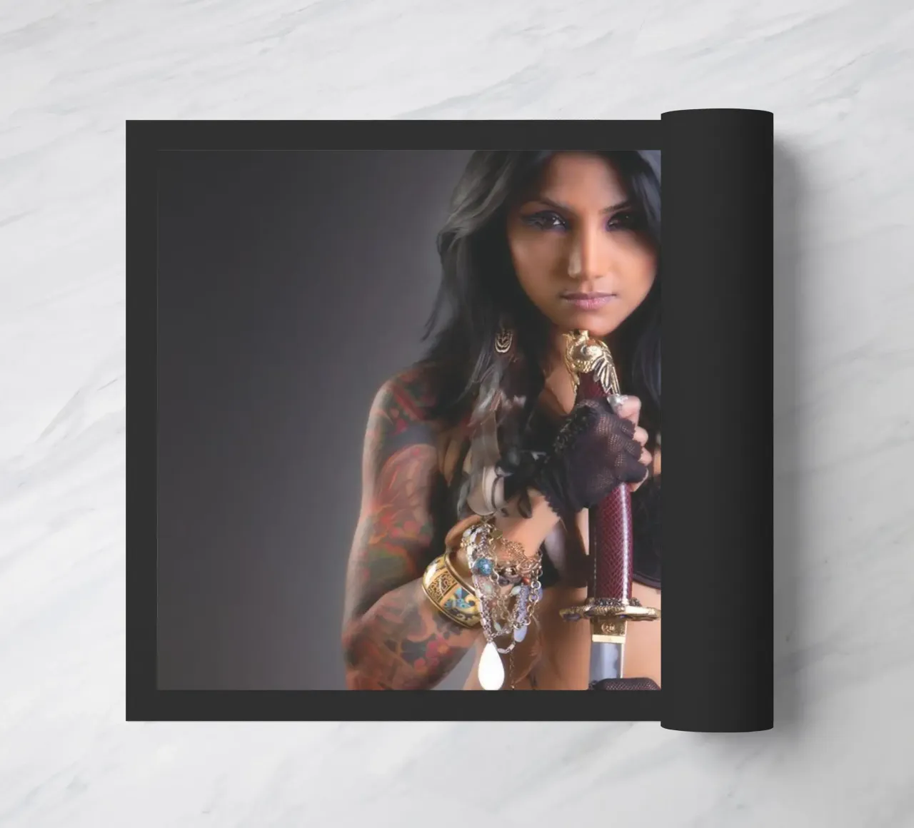 Samurai dipinto zerbino da Dave Hare Photography