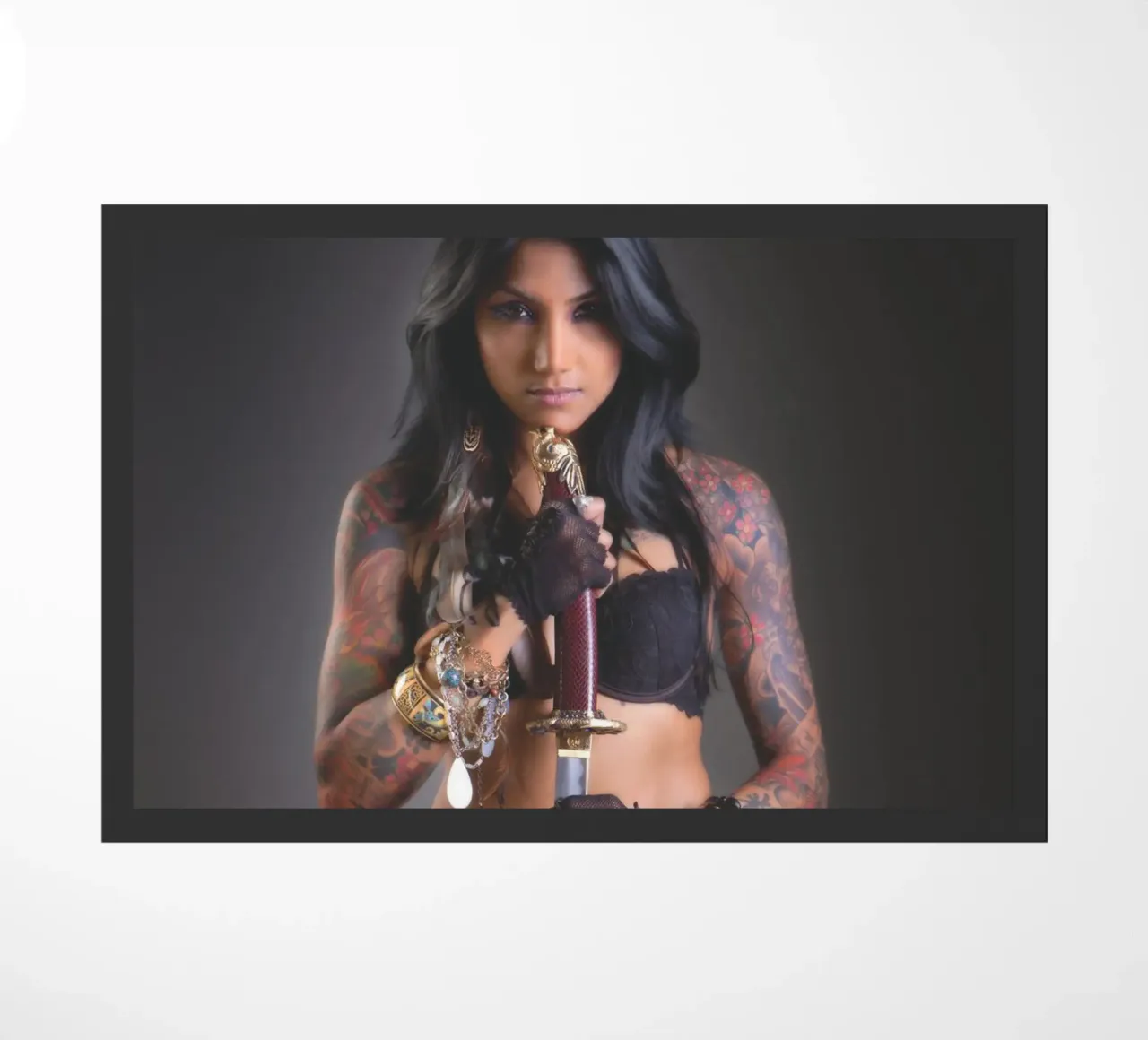 Samurai dipinto zerbino da Dave Hare Photography