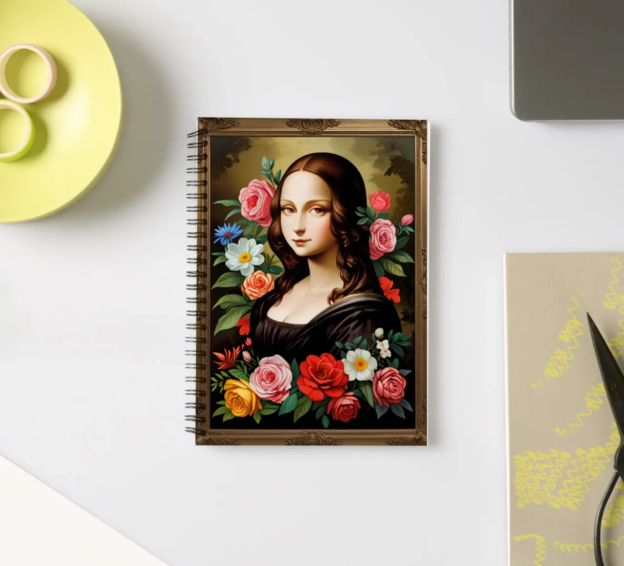 Mona Lisa - The Blooming Enigma spiral notebook by NEKKI