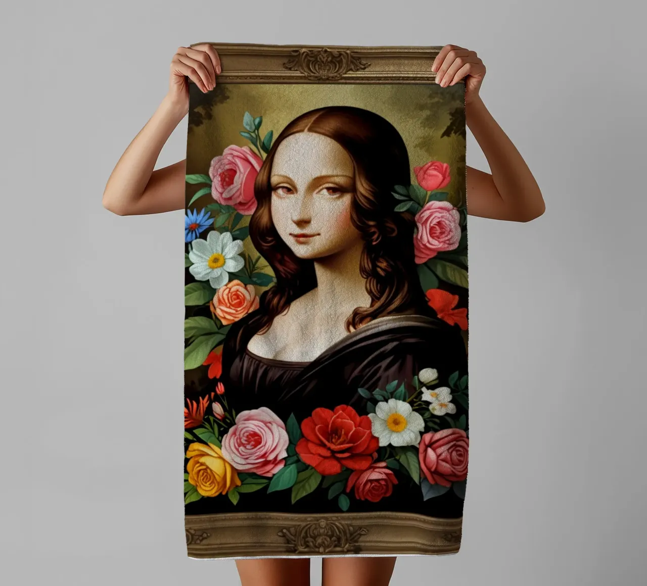 Mona Lisa - The Blooming Enigma asciugamano da bagno da NEKKI