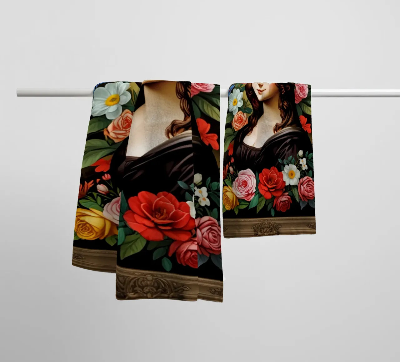 Mona Lisa - The Blooming Enigma asciugamano da bagno da NEKKI