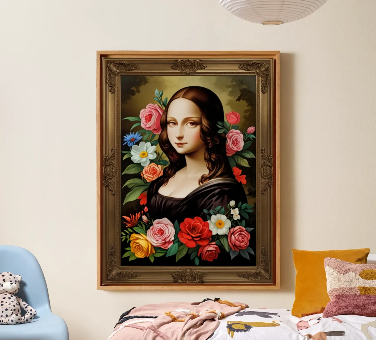 Mona Lisa - The Blooming Enigma canvas by NEKKI