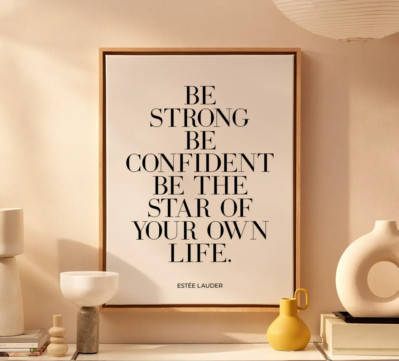 Be strong be confident quote canvas by Paigaam Studio