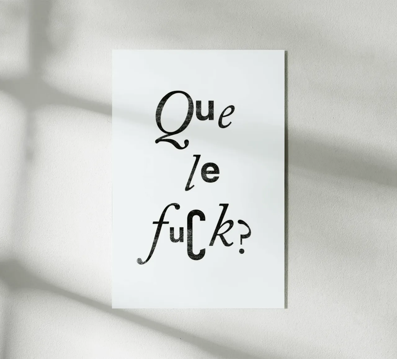 Que Le Fuck plexiglass da typealive