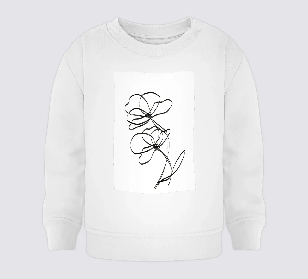 Fiori Line Art felpa neonato da Melloi Art Print