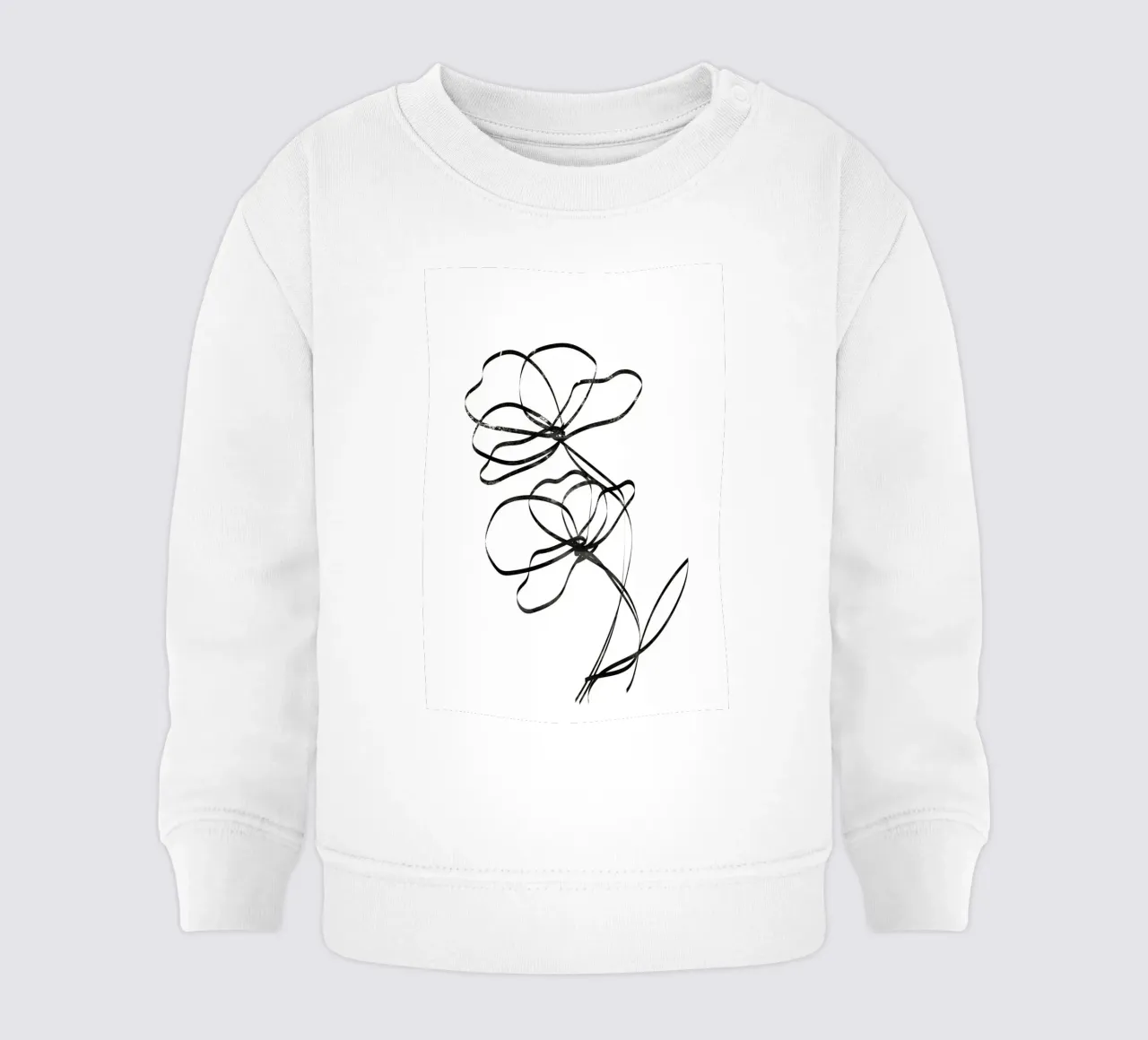 Fiori Line Art felpa neonato da Melloi Art Print