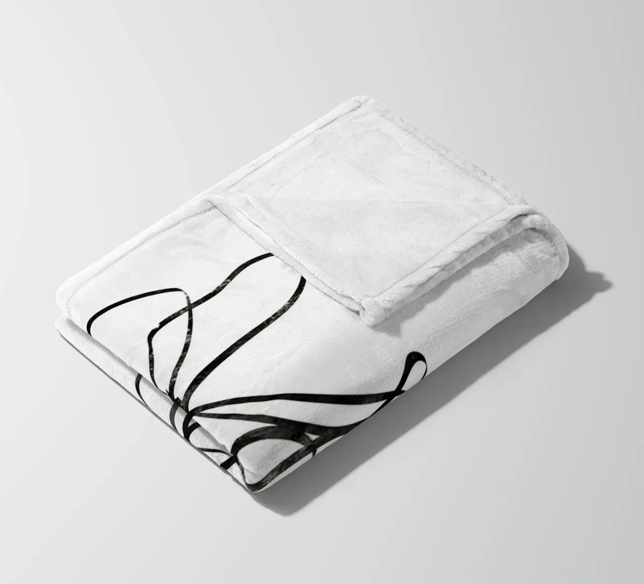 Fiori Line Art coperta in pile da Melloi Art Print