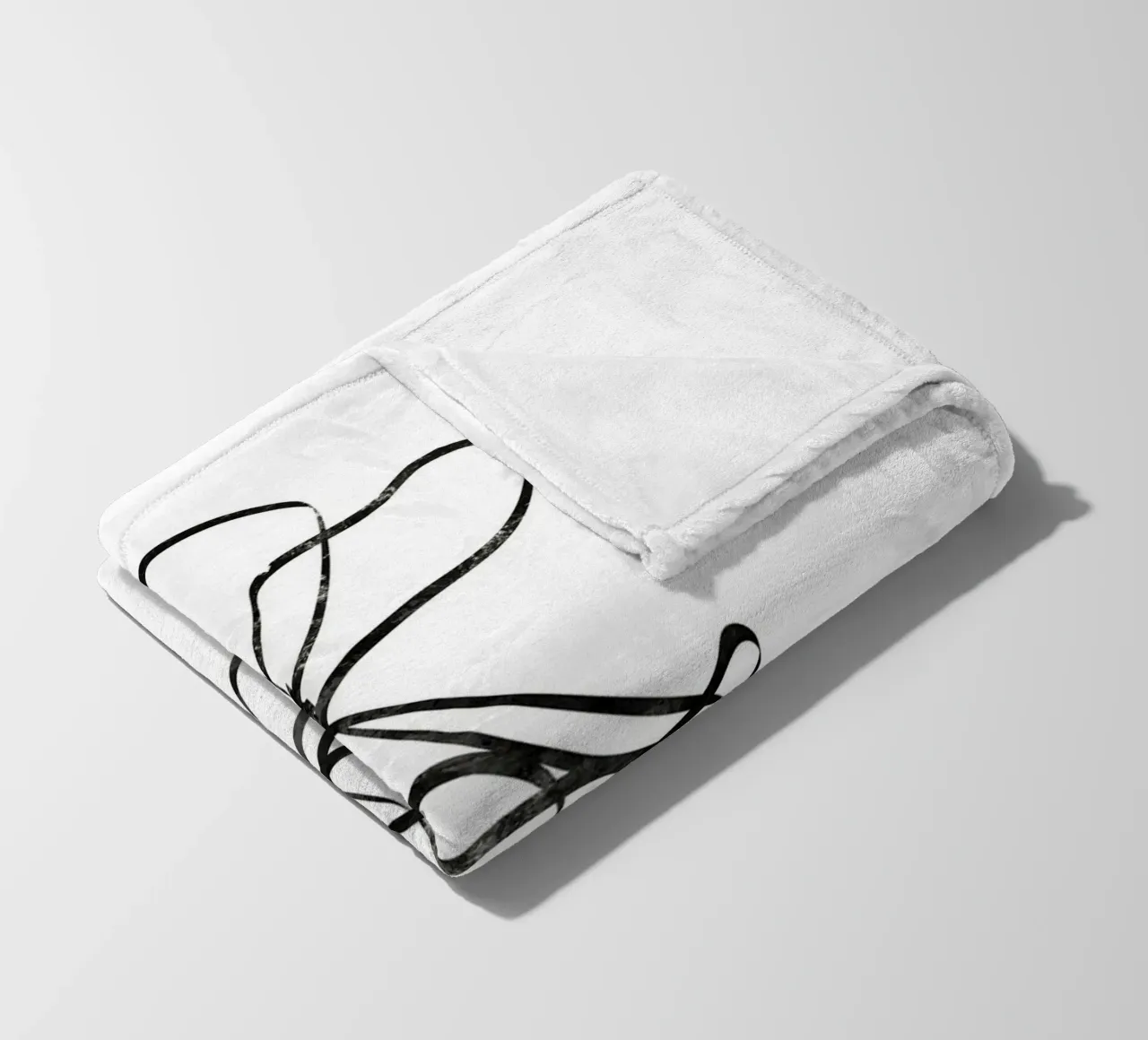 Fiori Line Art coperta in pile da Melloi Art Print