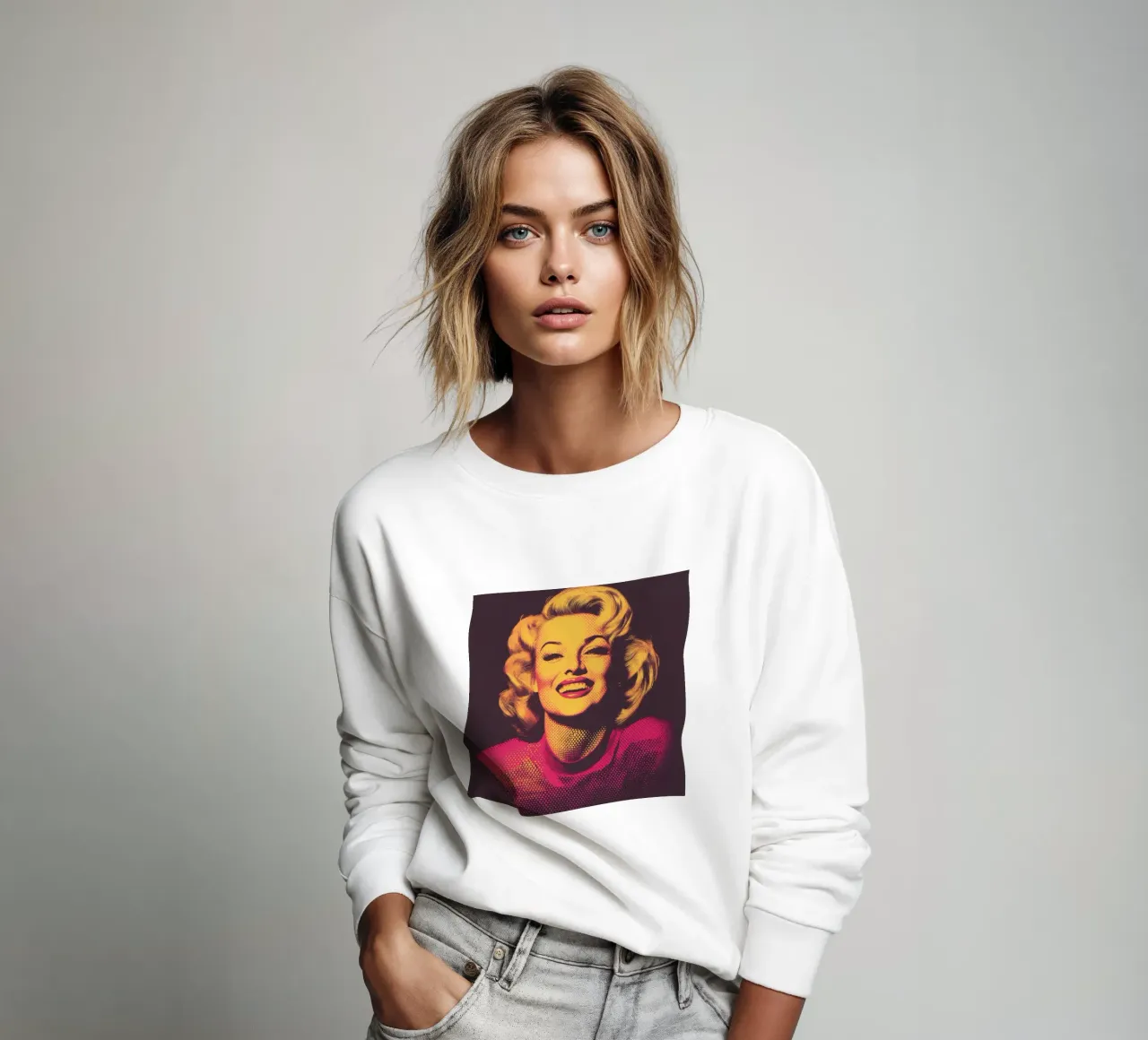 Marilyn Monroe | Nostalgic Vintage Retro Halftone Print sudadera de Autofocus