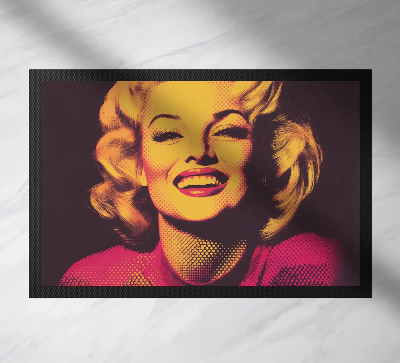 Marilyn Monroe | Nostalgic Vintage Retro Halftone Print felpudo de Autofocus