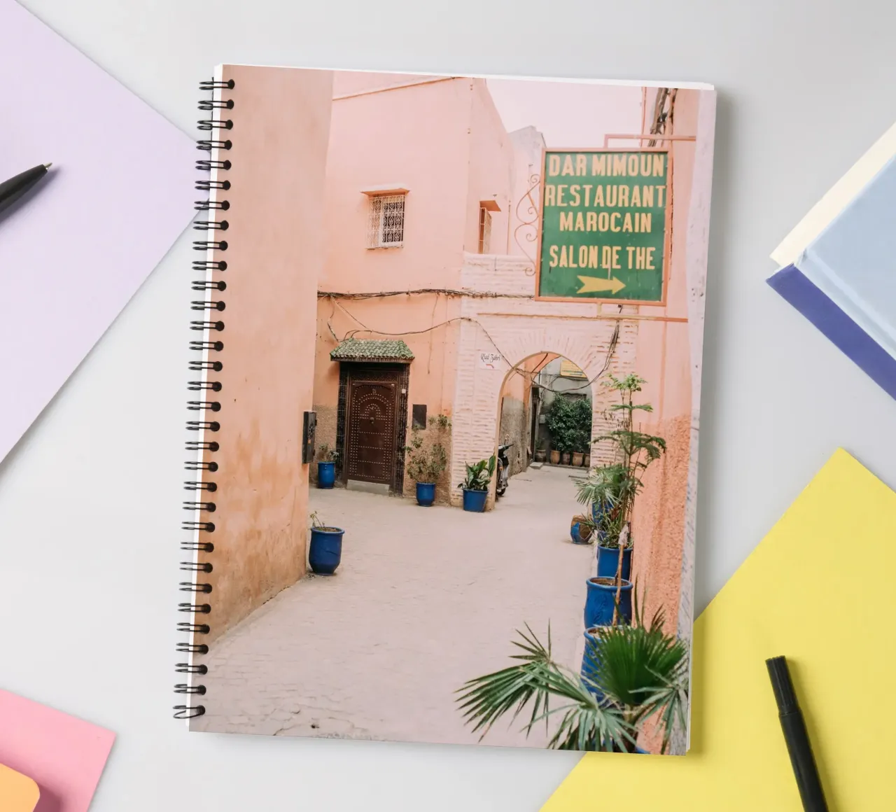 Marrakech Souks spiral notebook by patiphotography