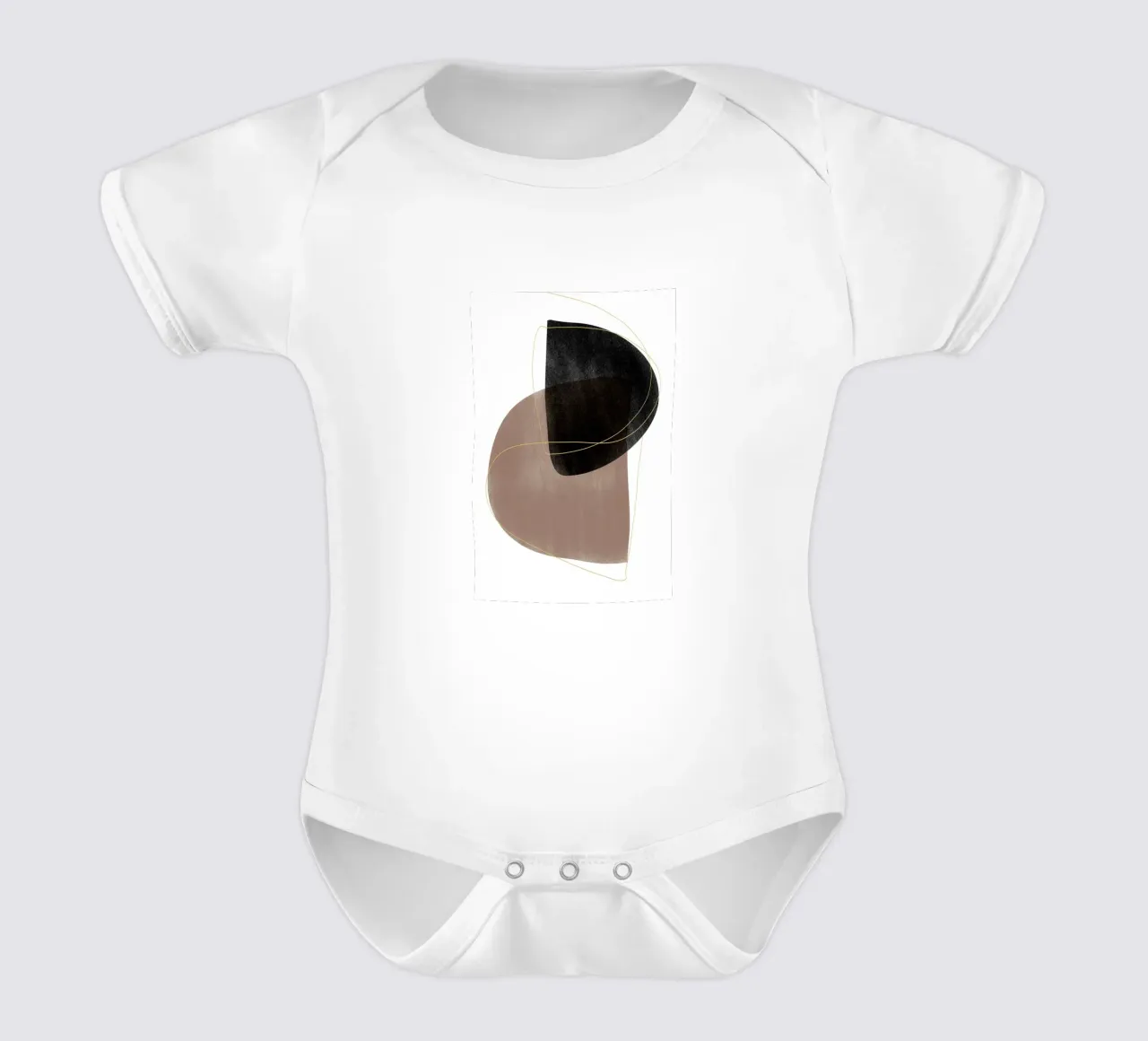 Modern Abstract Geometric Art short-sleeve baby romper by Melloi Art Print