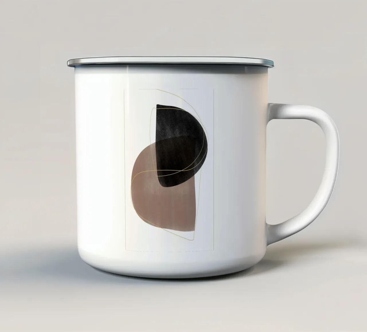 Arte geometrica astratta moderna tazza in smalto da Melloi Art Print