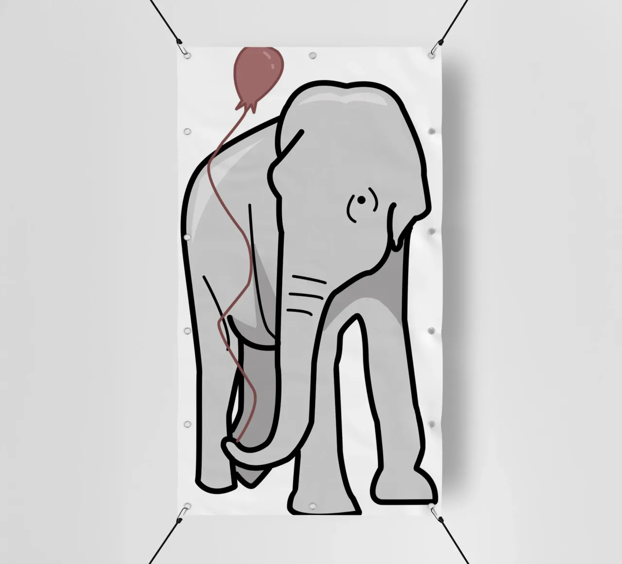 Elephant and Balloon telo in pvc da IndigoBird