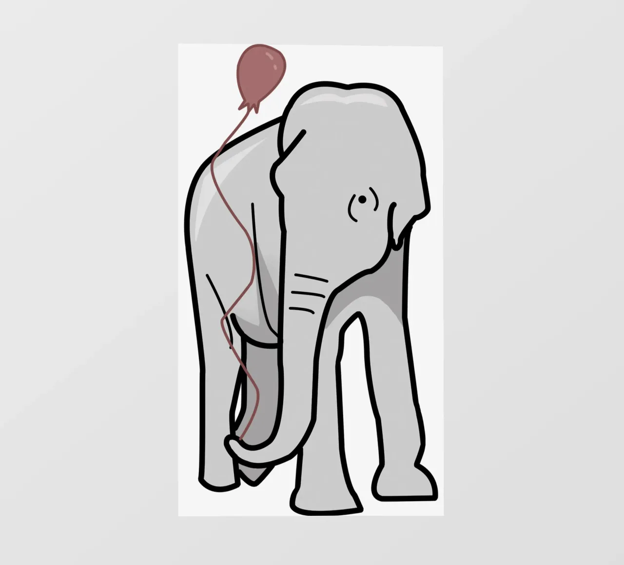 Elephant and Balloon telo in pvc da IndigoBird