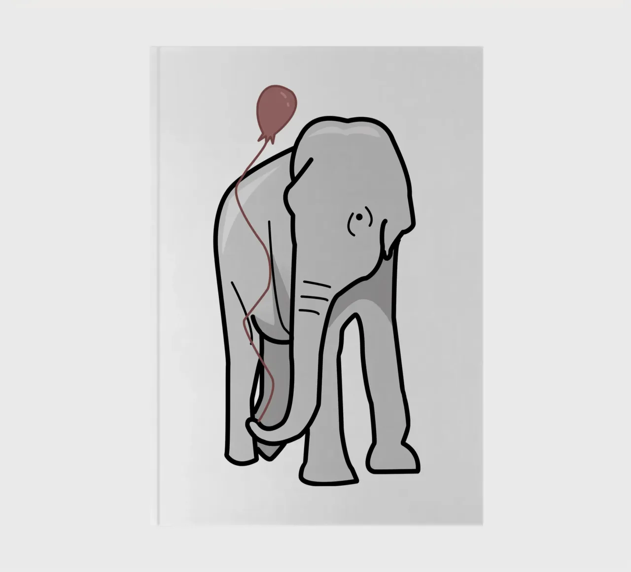 Elephant and Balloon notebook by IndigoBird