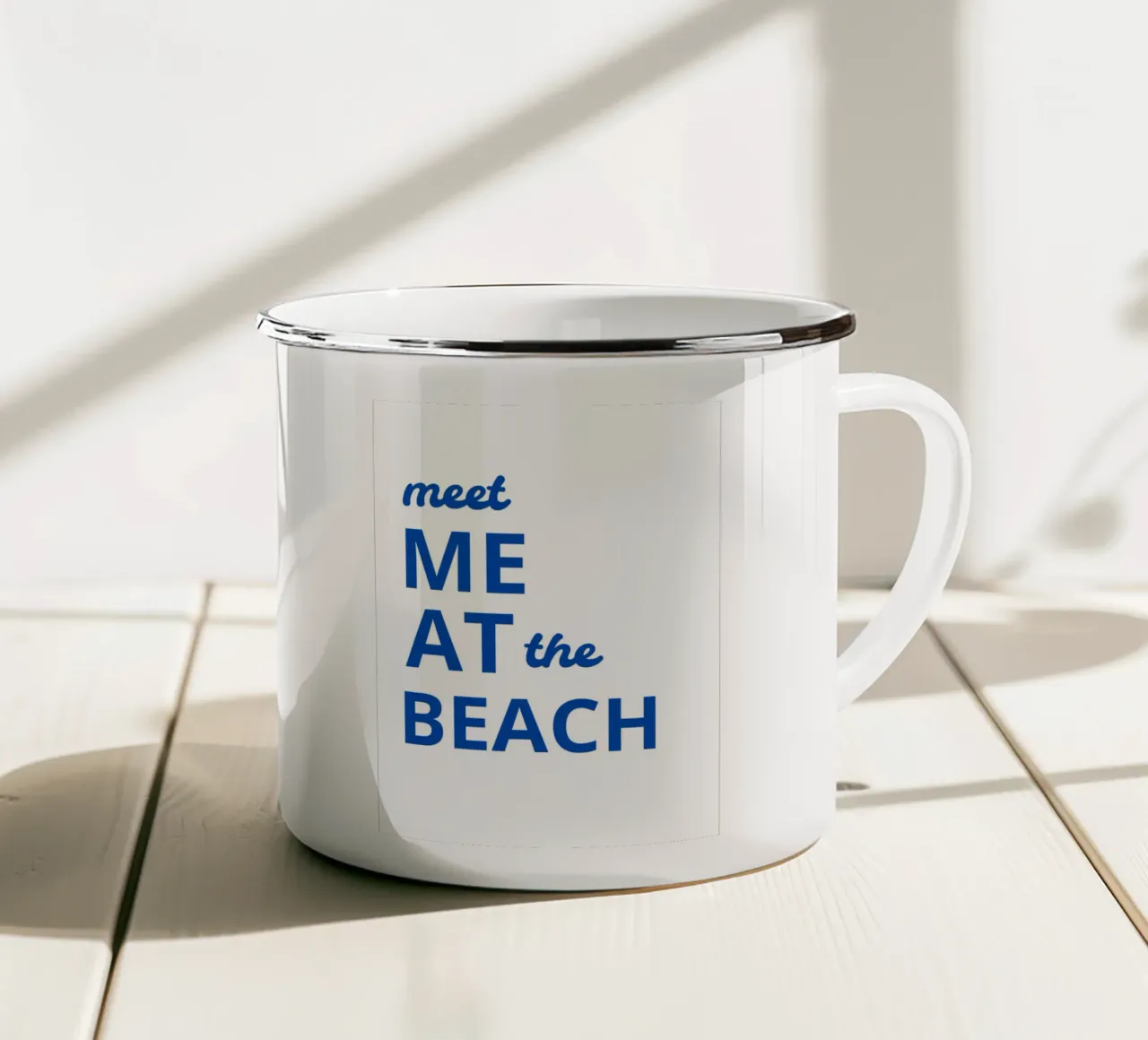 Meet me at the beach tazza in smalto da ramosashop
