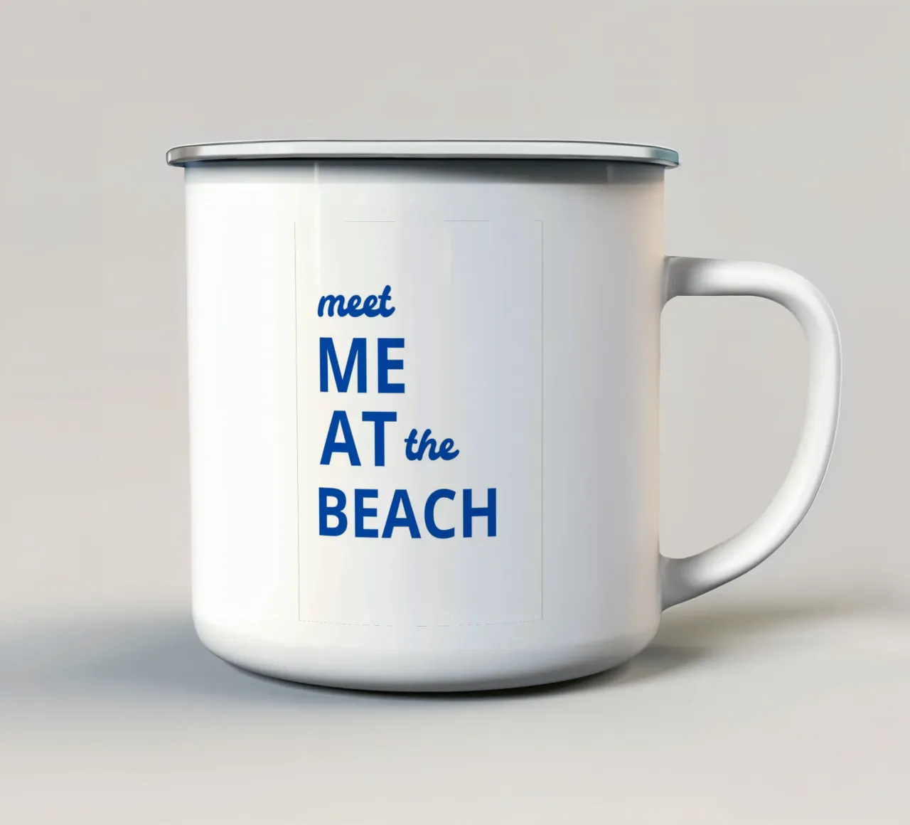 Meet me at the beach tazza in smalto da ramosashop