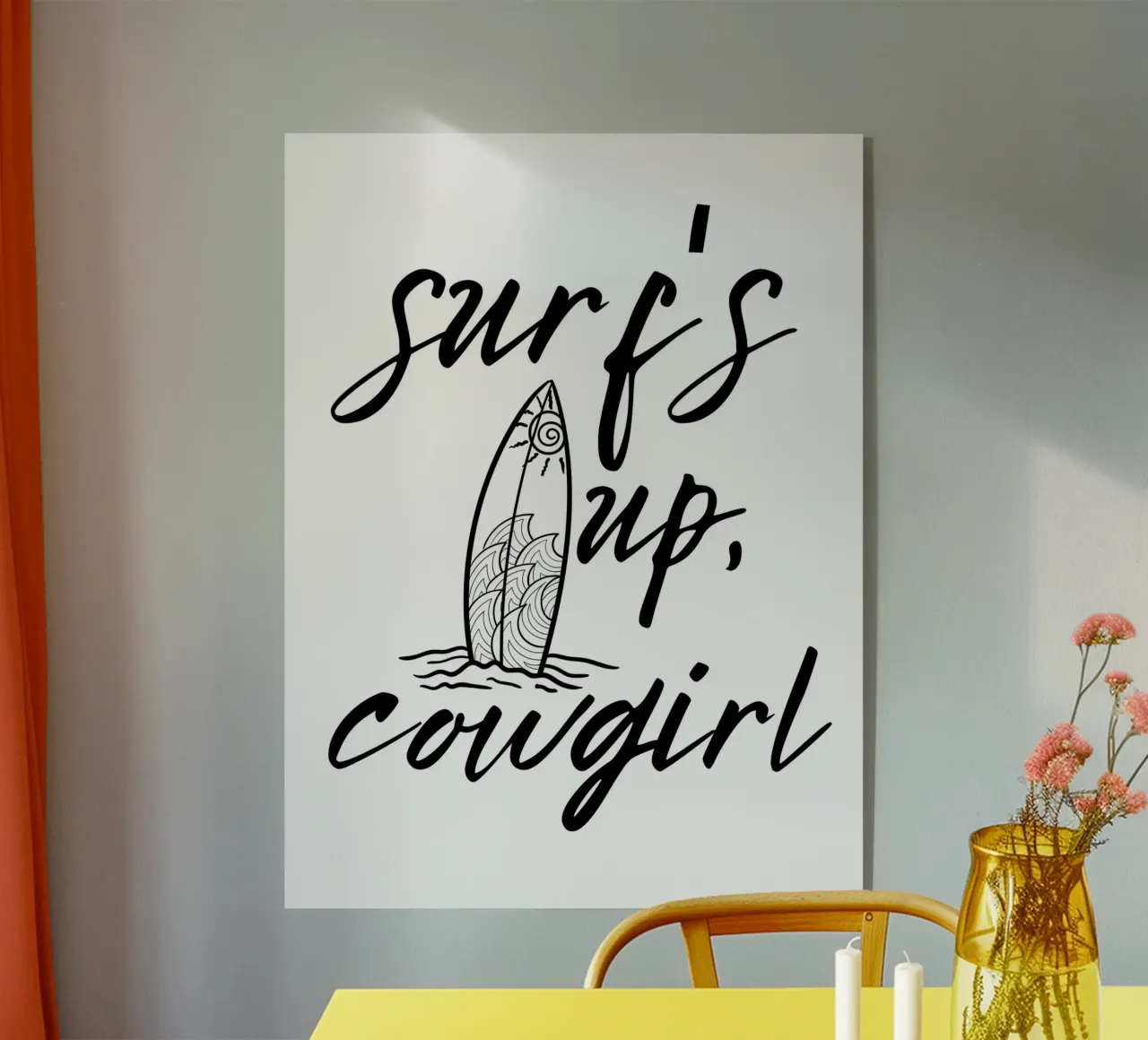 surf's up, cowgirl plexiglass da ramosashop