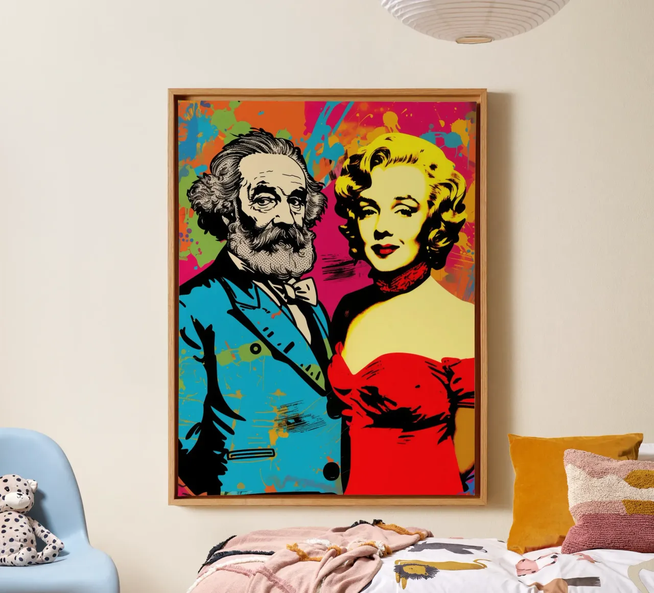 Marx incontra Marilyn | Iconic Pop Art tela con Cornice a cassetta da Autofocus