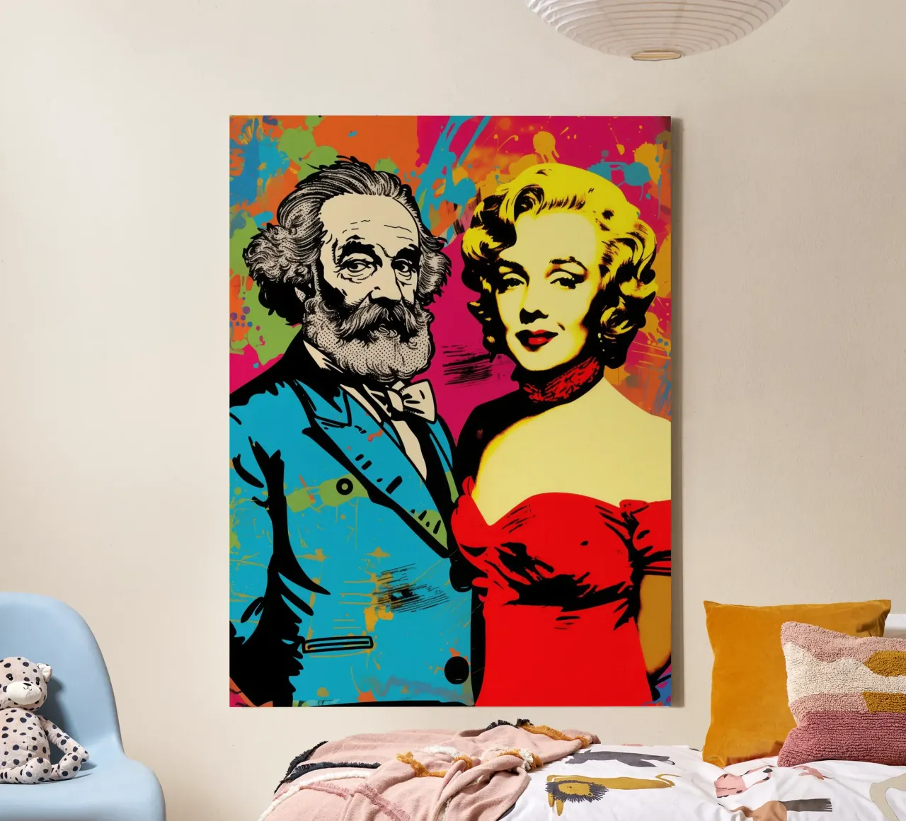 Marx incontra Marilyn | Iconic Pop Art tela con Cornice a cassetta da Autofocus