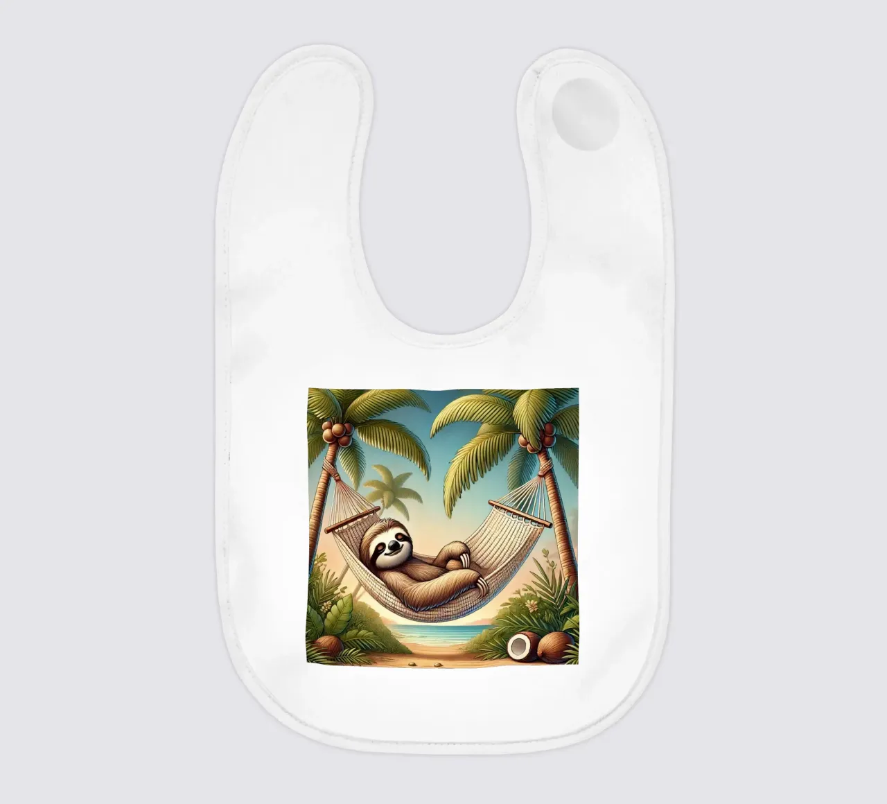 Il rifugio tropicale di Sloth bavaglino da FluffyToons