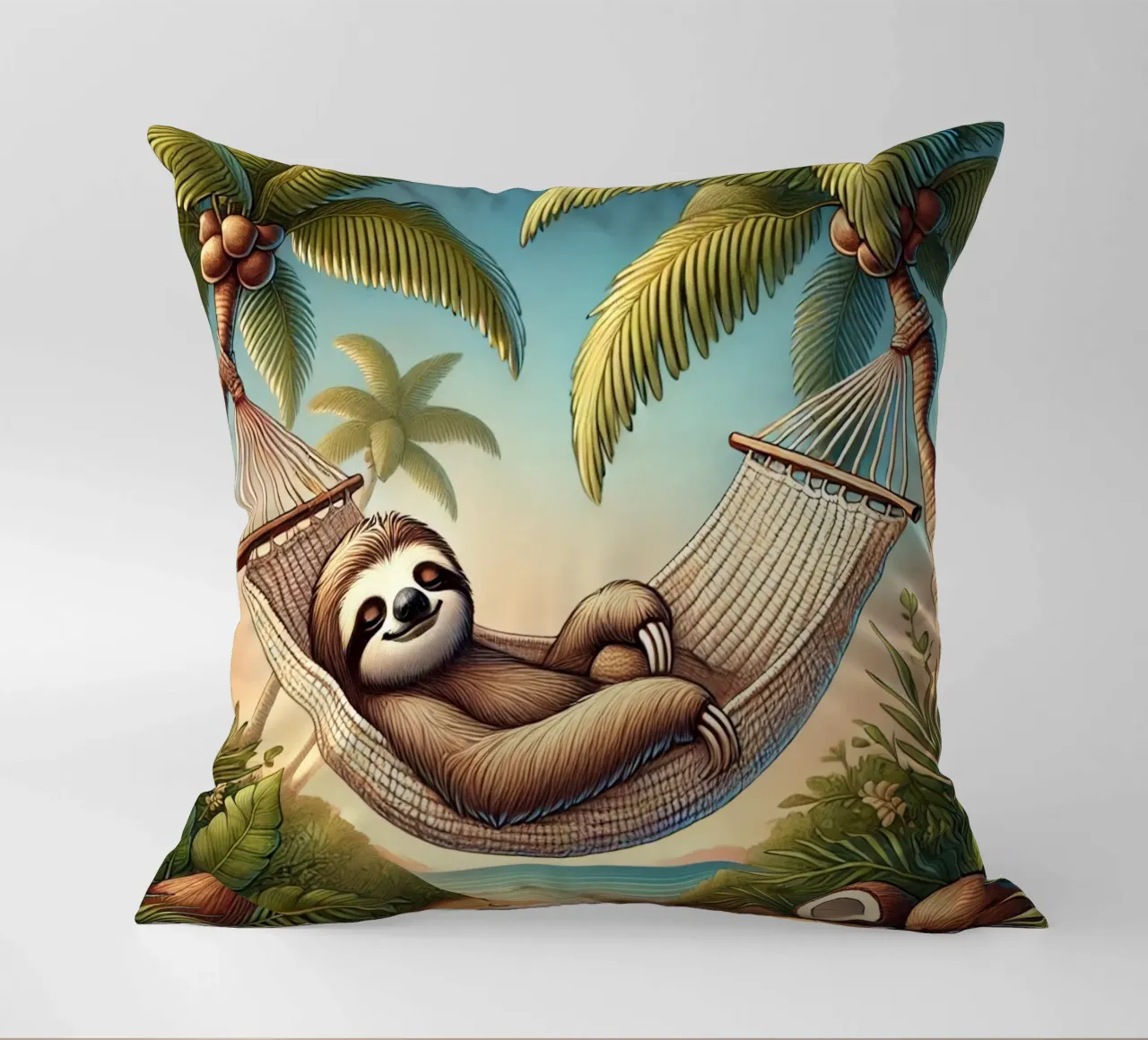 Il rifugio tropicale di Sloth cuscino da FluffyToons