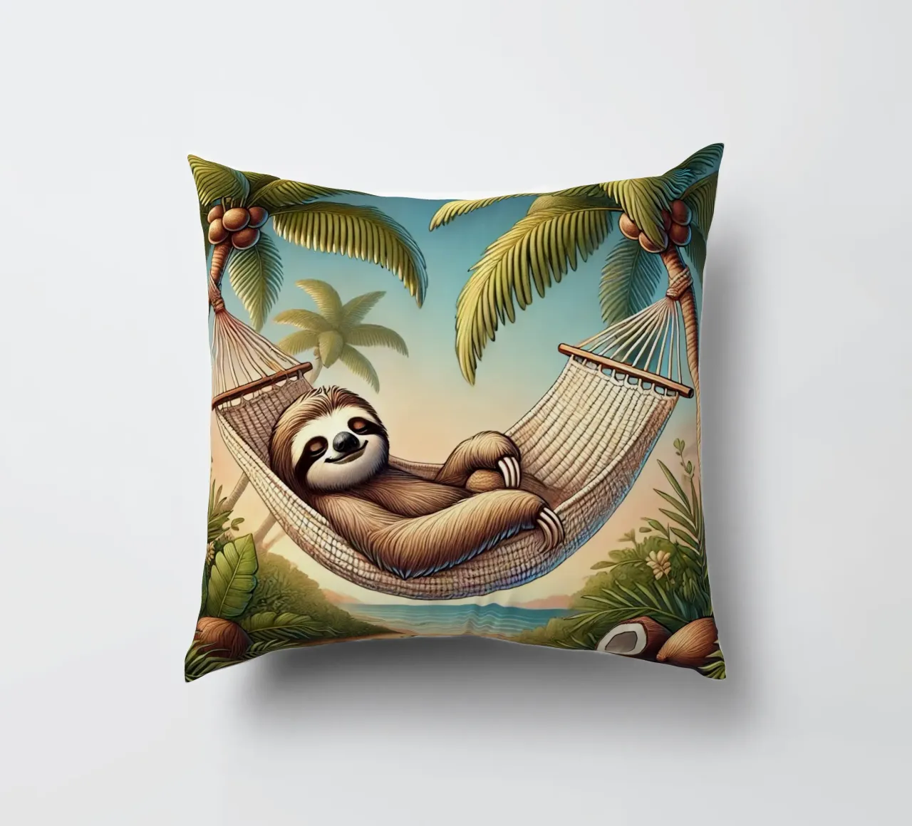 Il rifugio tropicale di Sloth cuscino da FluffyToons
