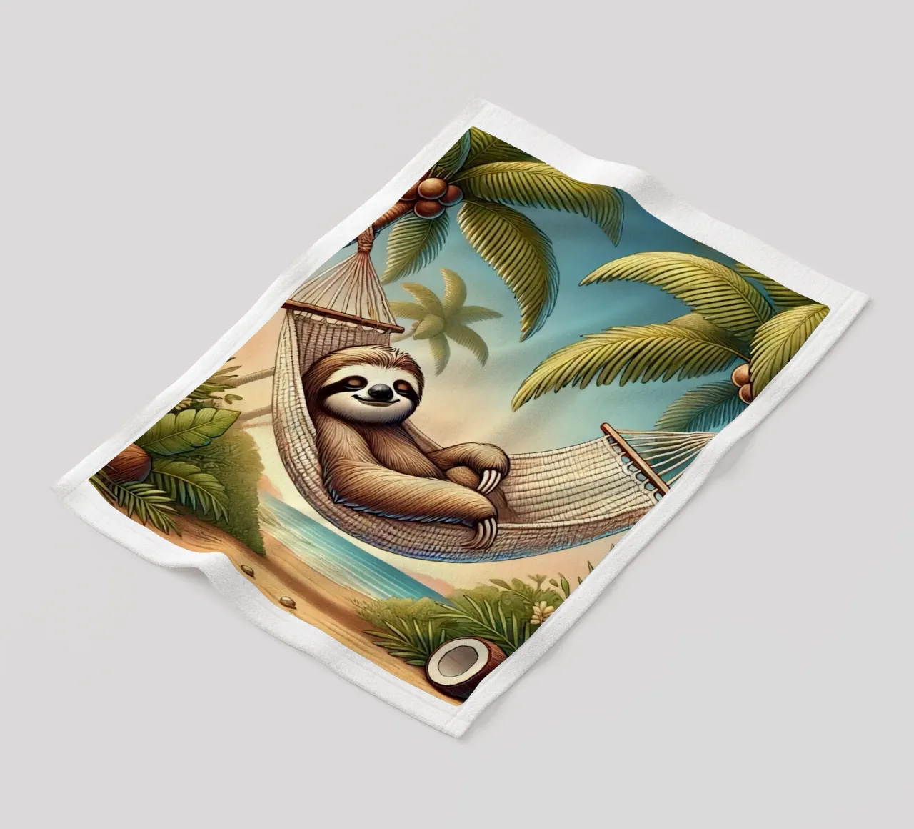 Il rifugio tropicale di Sloth coperta in pile da FluffyToons