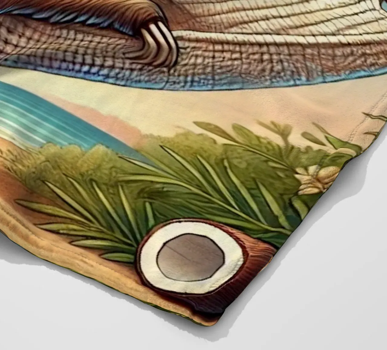 Il rifugio tropicale di Sloth coperta in pile da FluffyToons