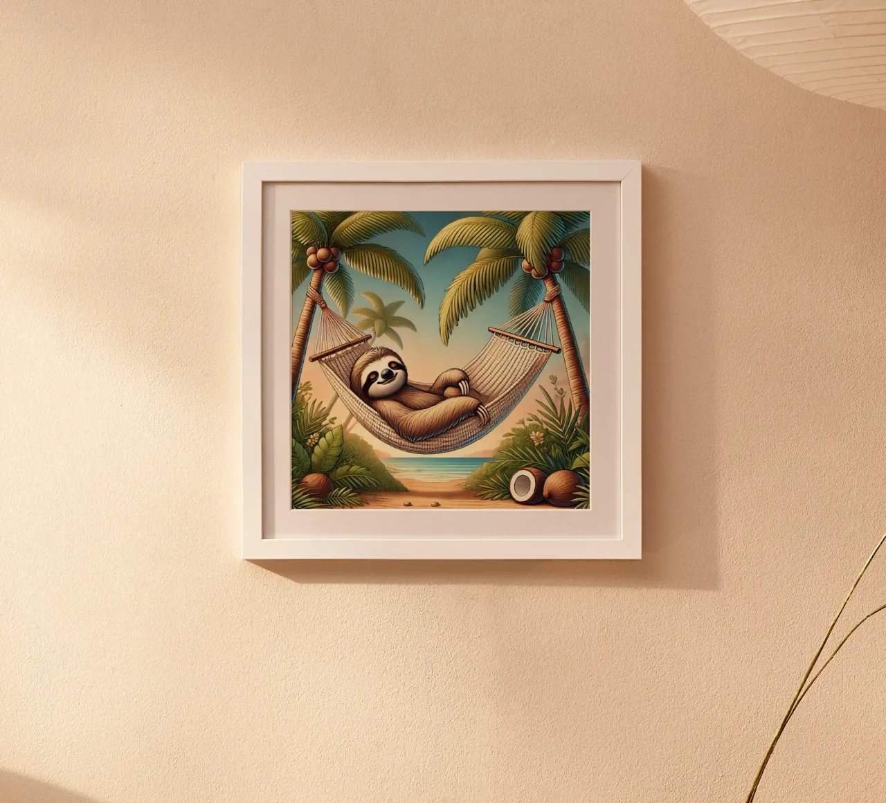 Il rifugio tropicale di Sloth carta hahnemühle da FluffyToons