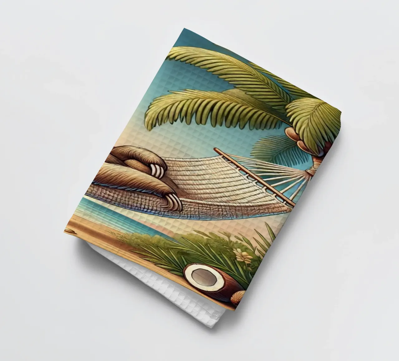 Il rifugio tropicale di Sloth canovaccio da cucina da FluffyToons