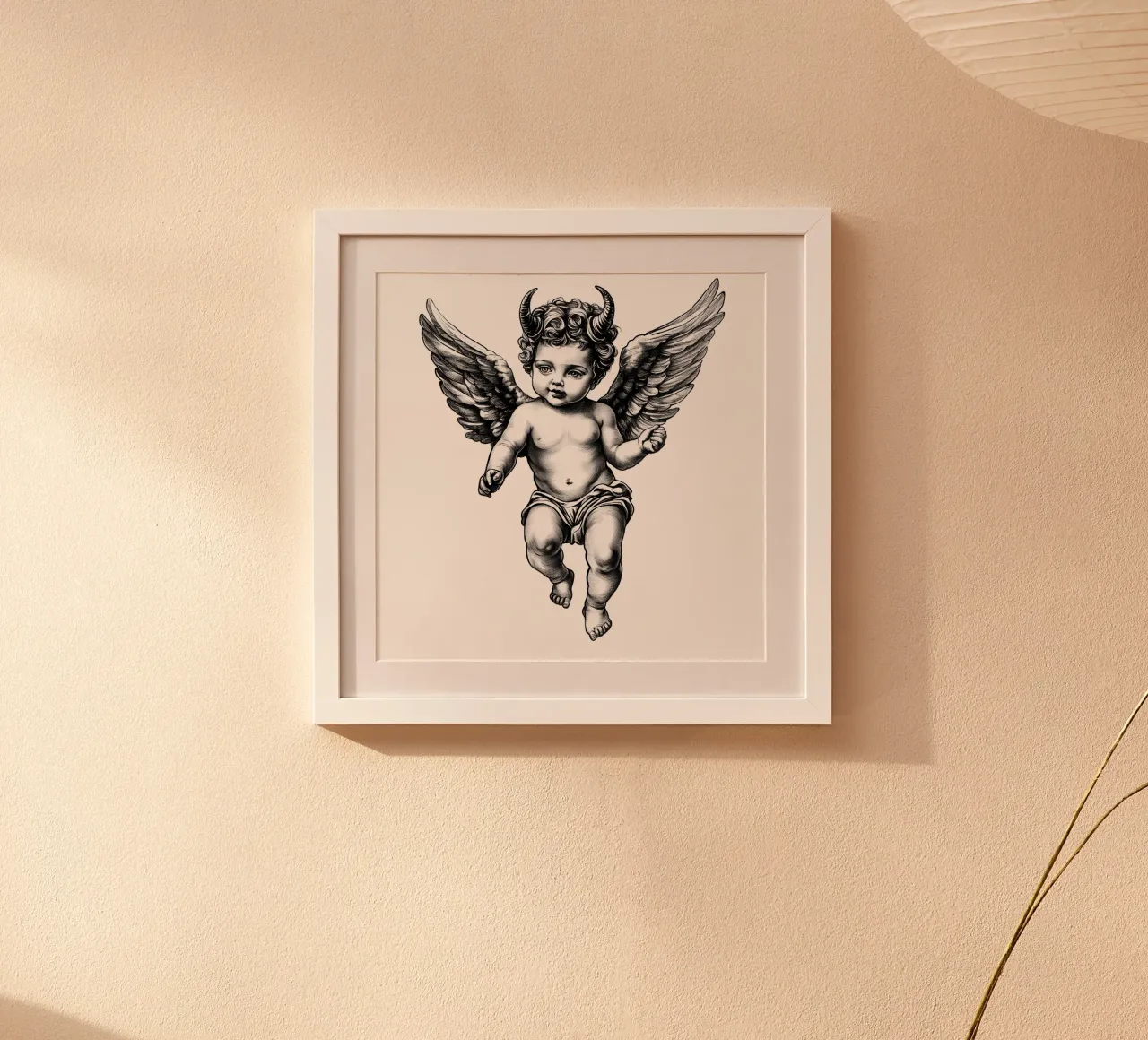 Piccolo angelo del diavolo | Vestiti per bambini poster con telaio in plastica da Autofocus