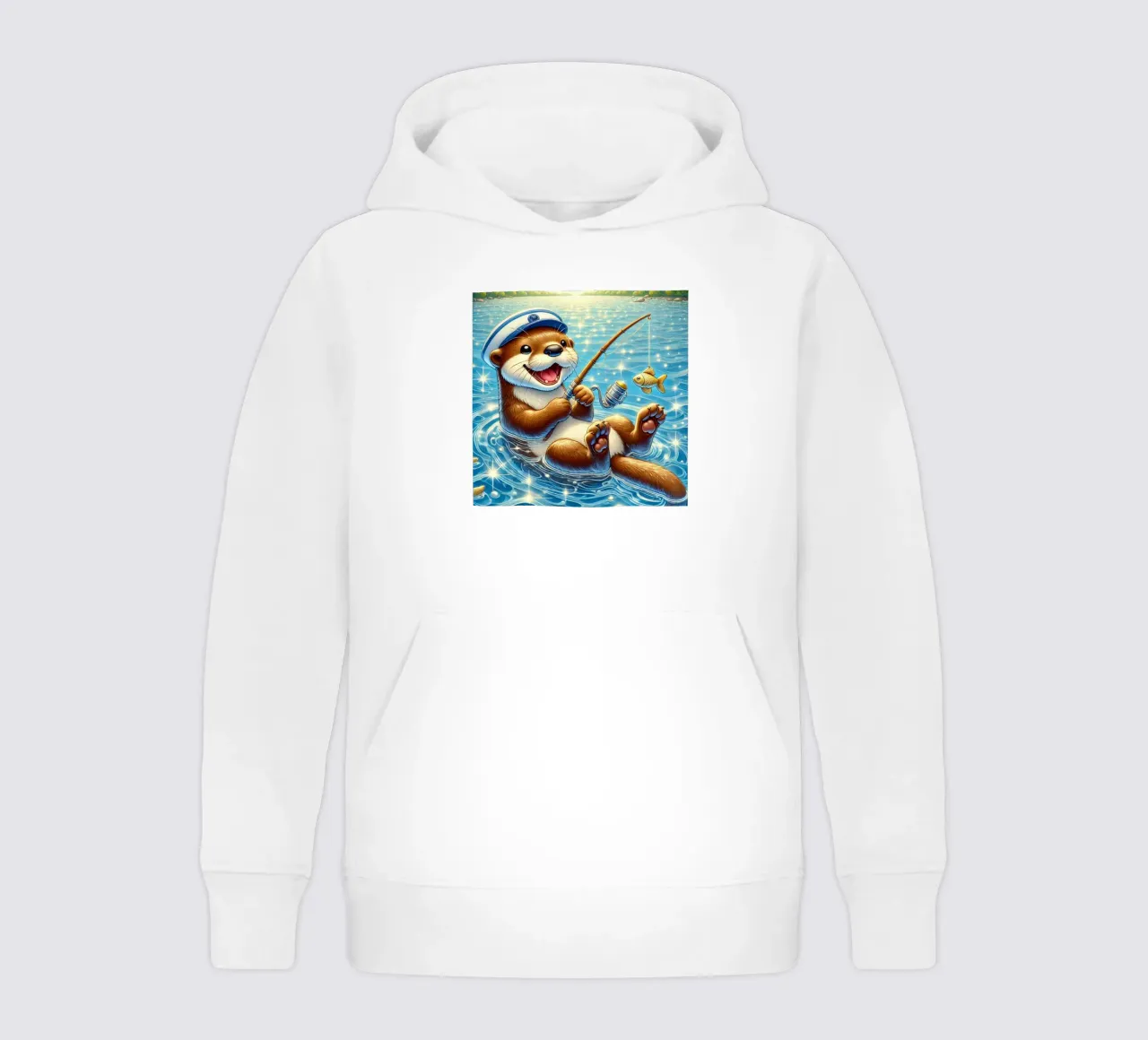 Lontra gioiosa con cattura d'oro felpa bambino con cappuccio da FluffyToons