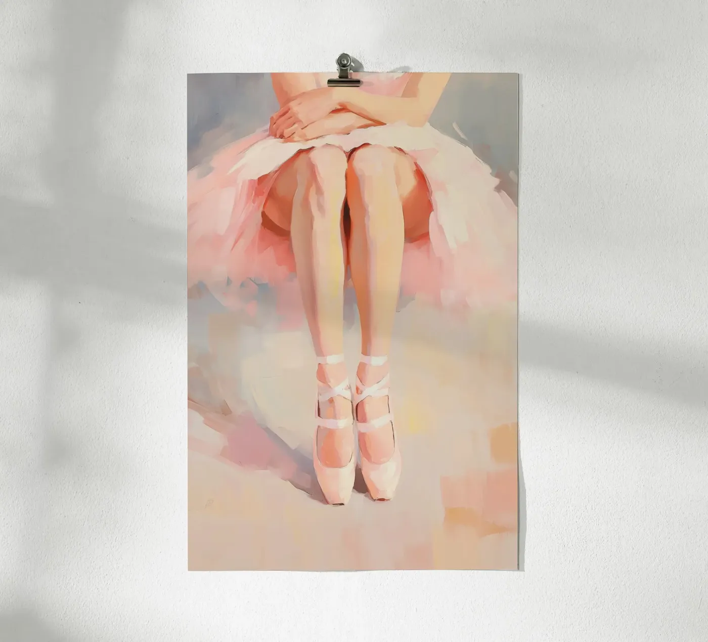 Pink Ballet Dancer poster by Melloi Art Print