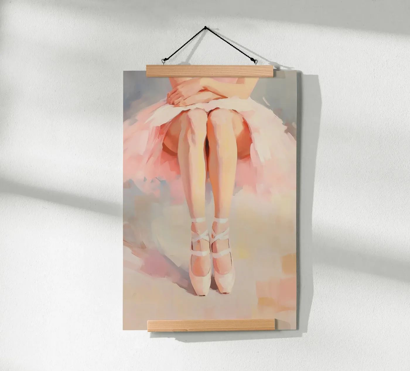 Pink Ballet Dancer poster by Melloi Art Print