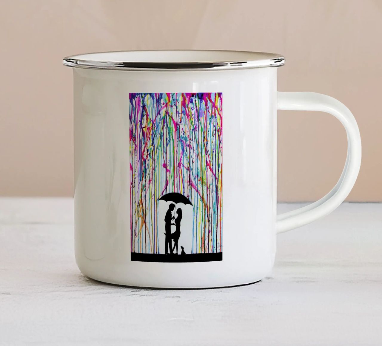 Two Step tazza in smalto da Marc Allante