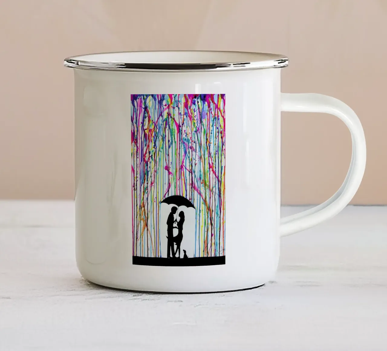 Two Step Emaille Tasse von Marc Allante
