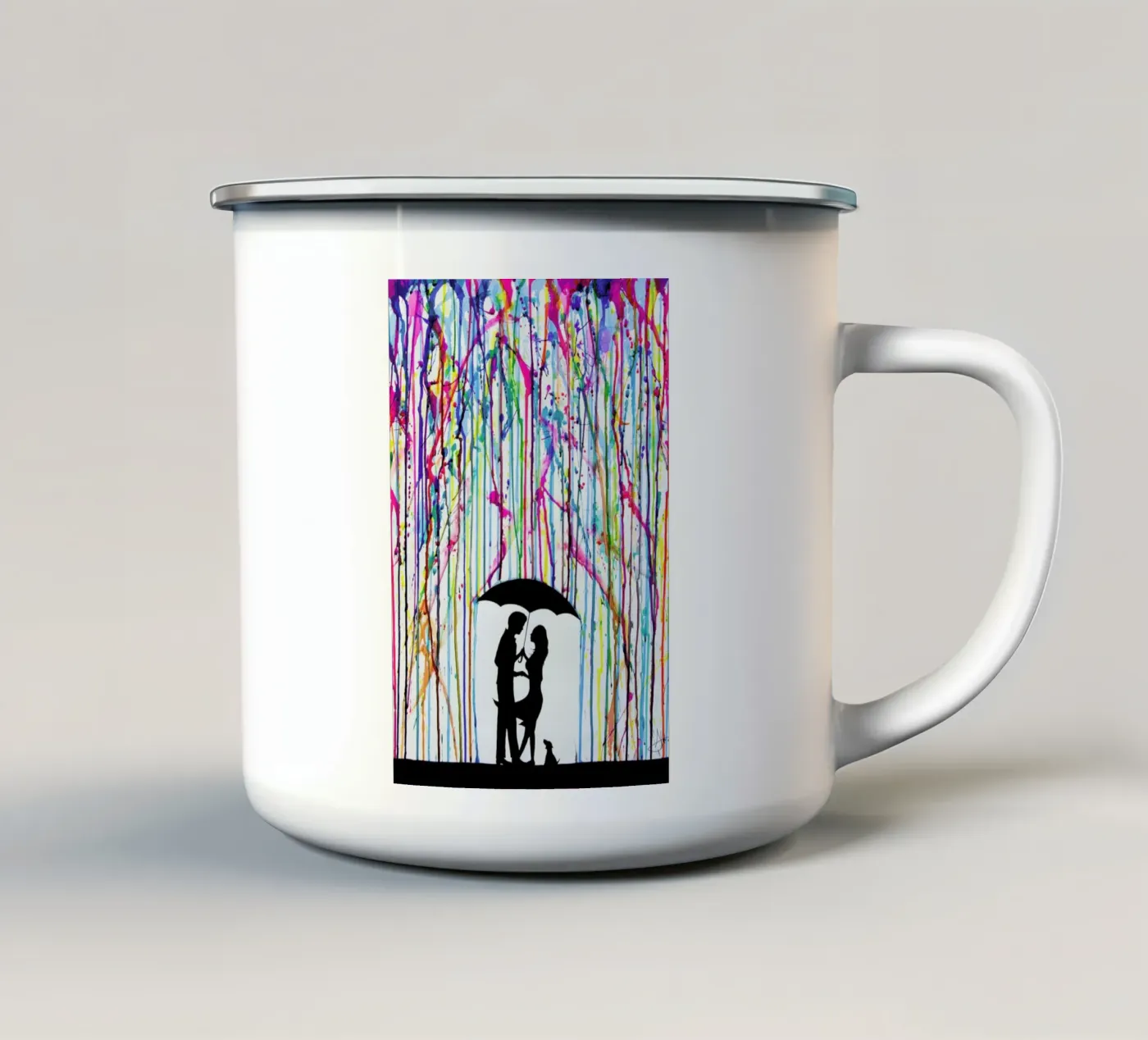 Two Step enamel mug by Marc Allante