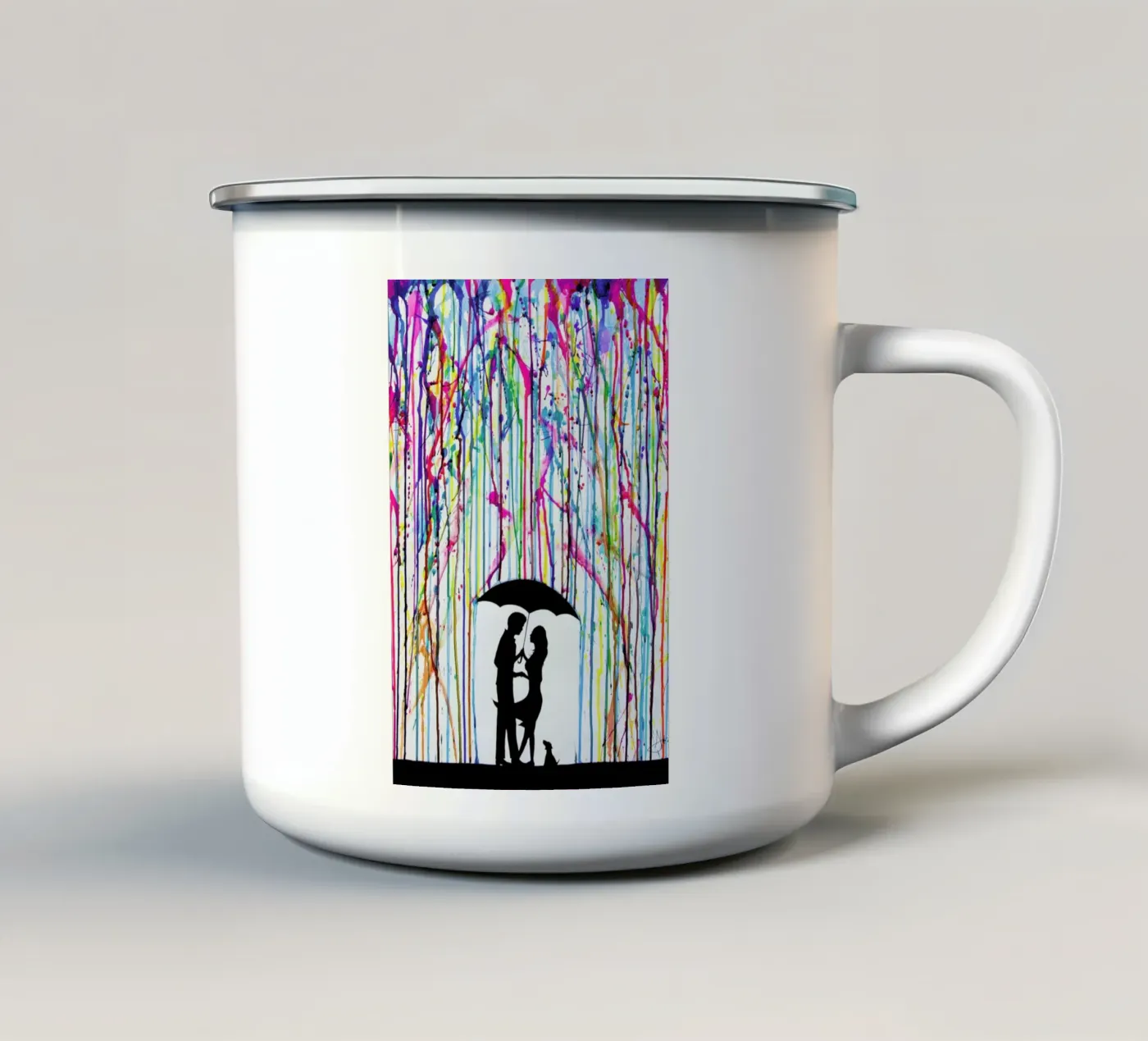 Two Step emaille mok van Marc Allante