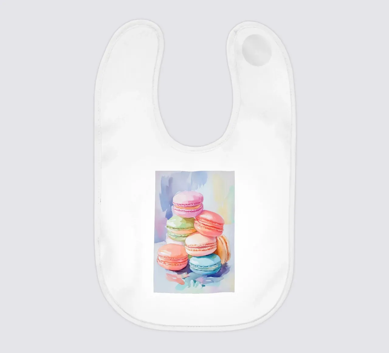 Macarons colorati bavaglino da Melloi Art Print