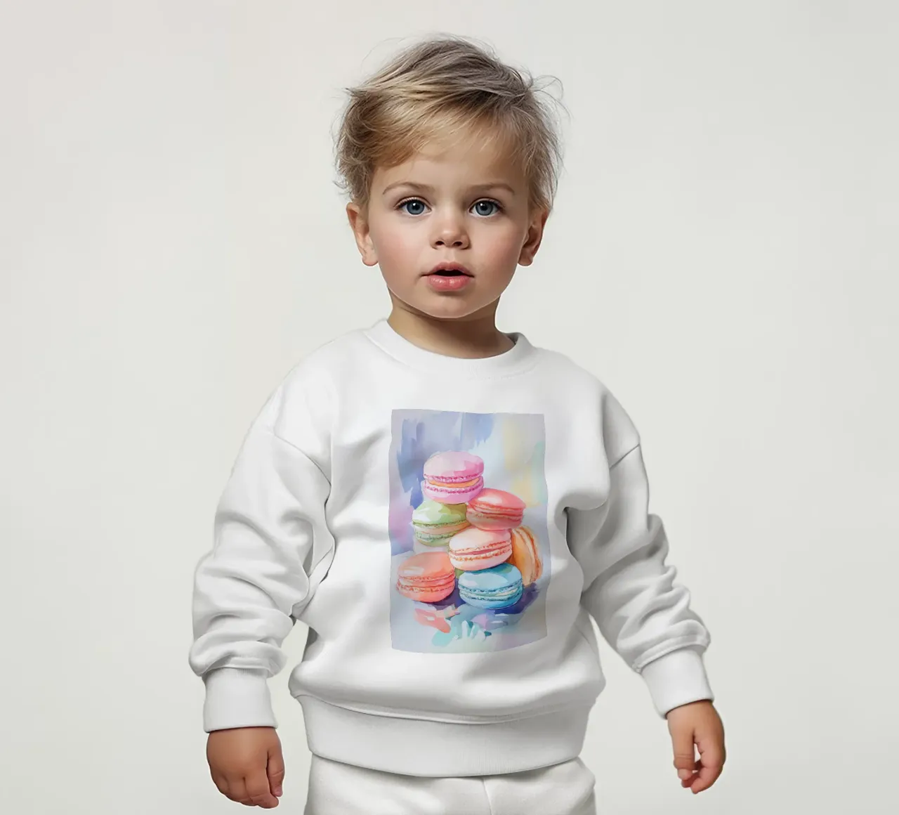 Macarons colorati felpa neonato da Melloi Art Print