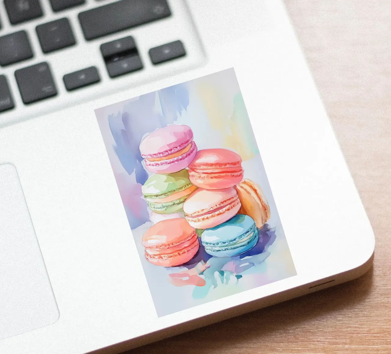 Macarons colorati adesivo da Melloi Art Print
