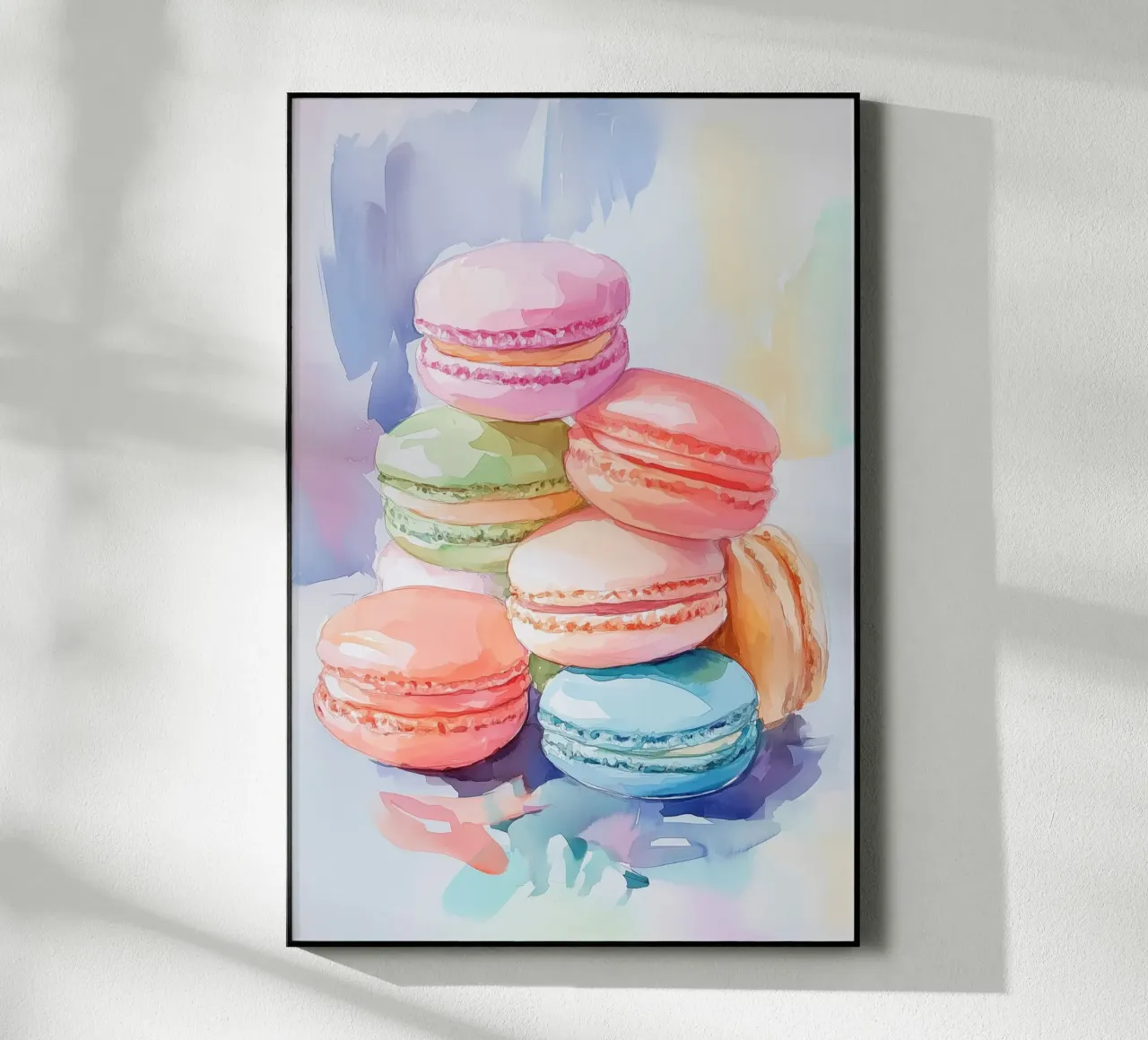 Macarons colorati plexiglass da Melloi Art Print