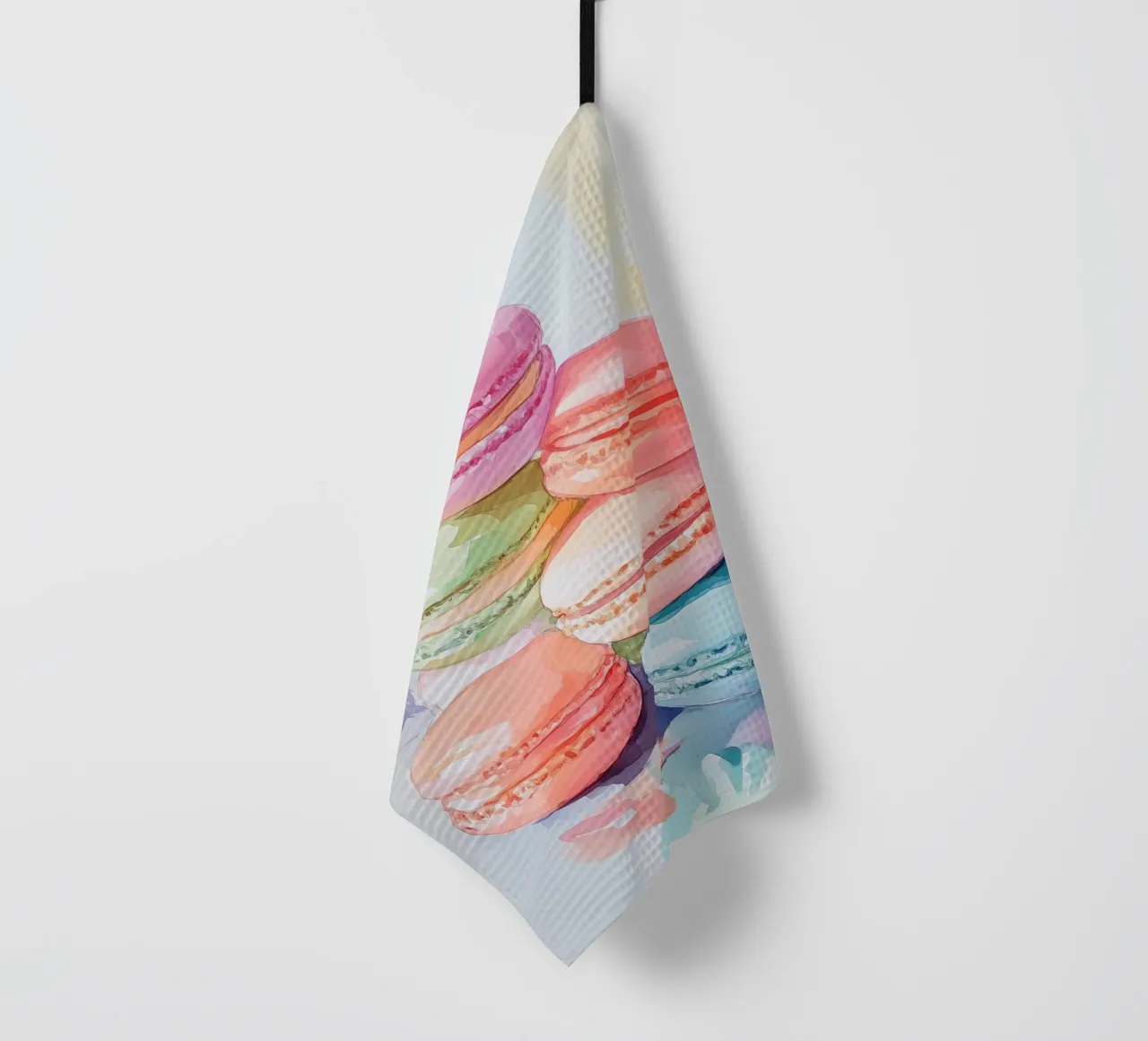 Macarons colorati canovaccio da cucina da Melloi Art Print