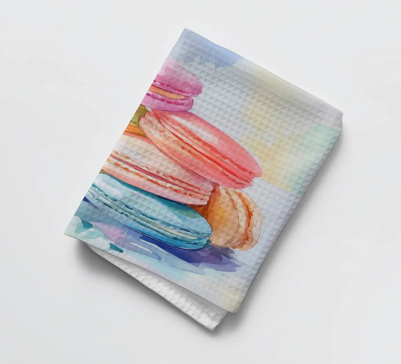 Macarons colorati canovaccio da cucina da Melloi Art Print