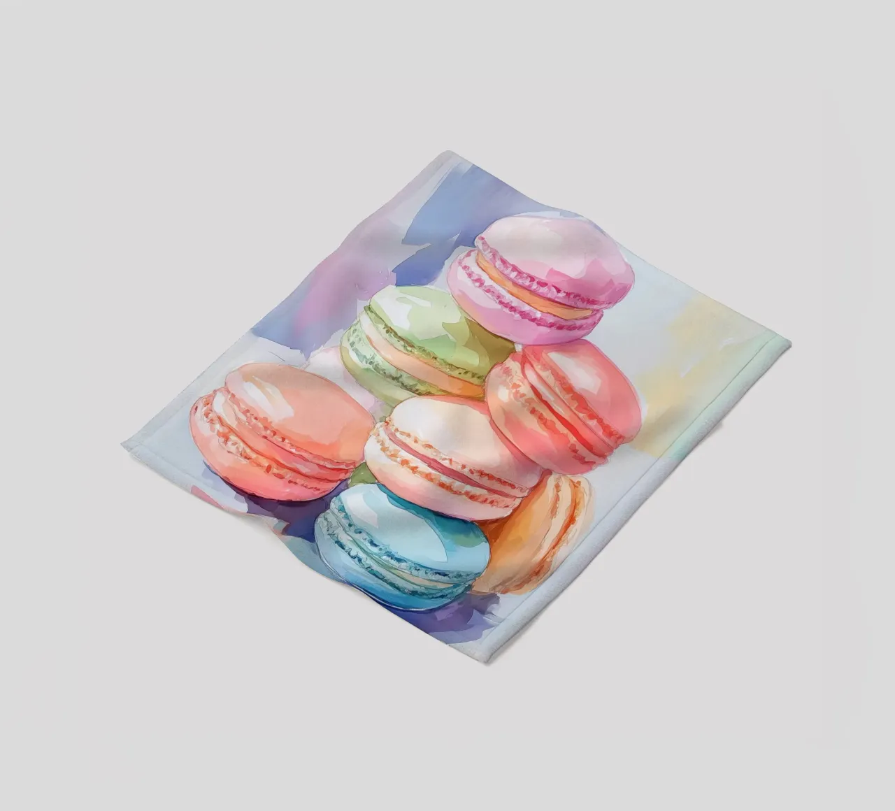 Bunte Macarons Fleecedecke von Melloi Art Print