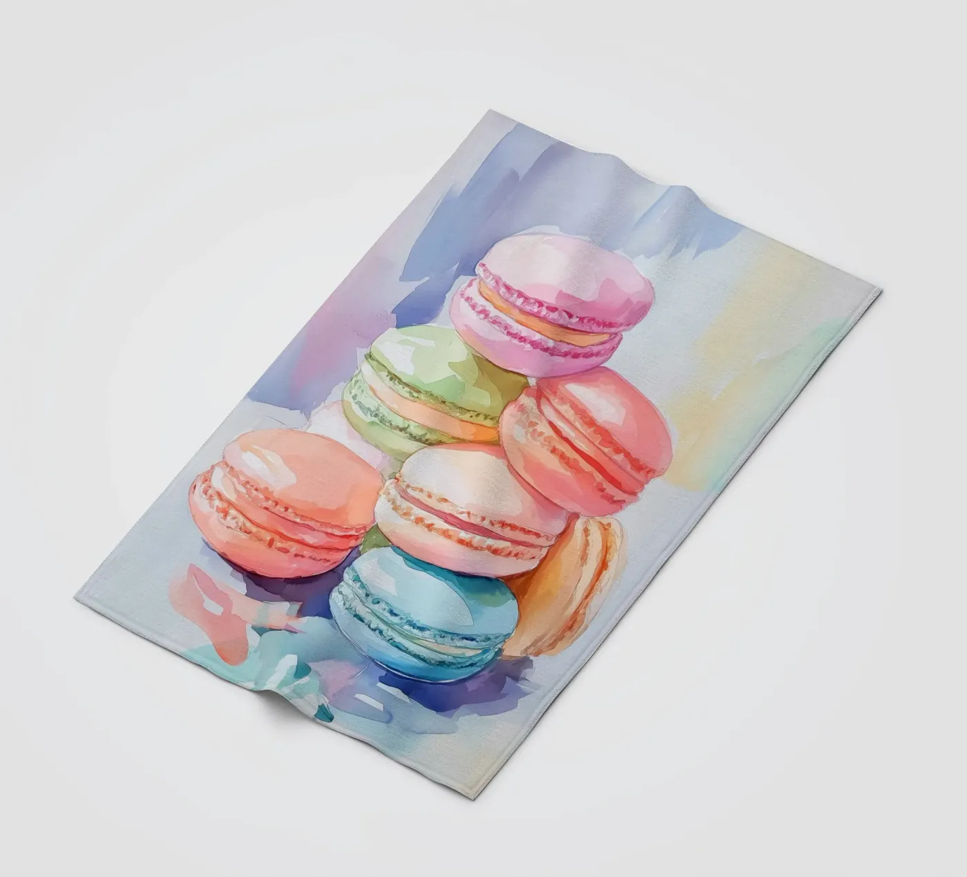 Colorful Macarons Fleecedecke von Melloi Art Print