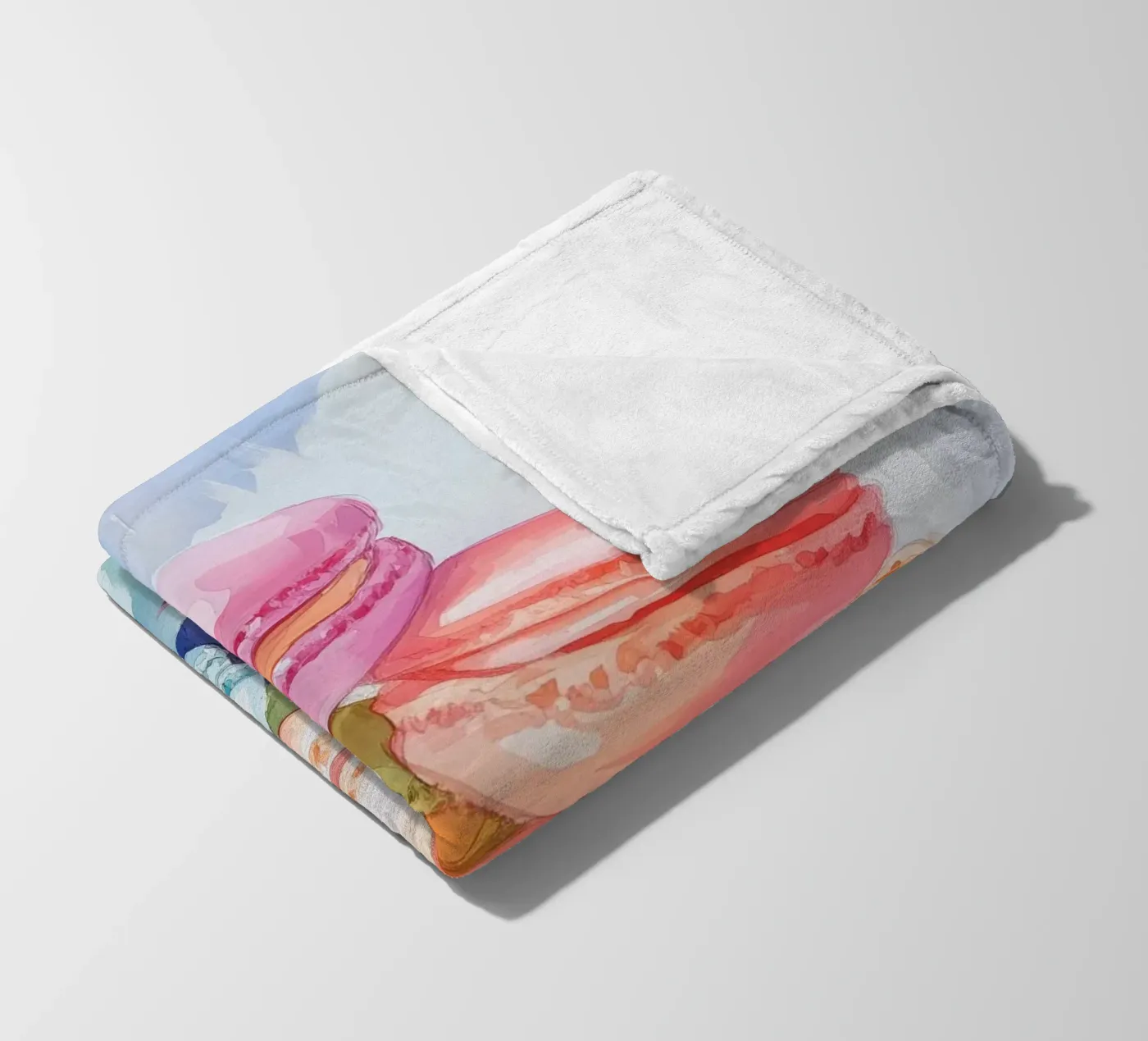 Colorful Macarons Fleecedecke von Melloi Art Print