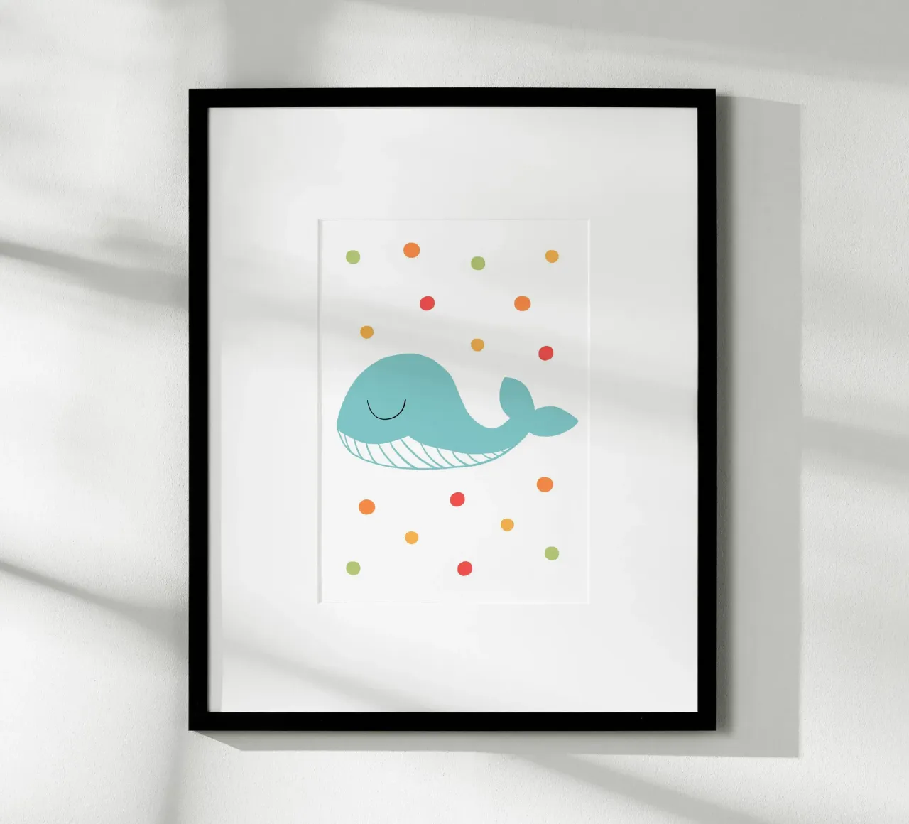 Wal mit Punkten poster con telaio in legno da BAINAI KIDS